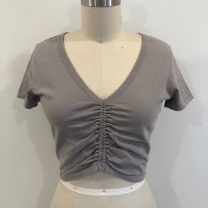 Aritzia Wilfred Free Ruched Crop Top